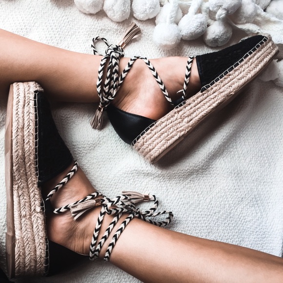 Nanette Lepore Shoes - Nanette lepore bitsy espadrille wrap tie sandals